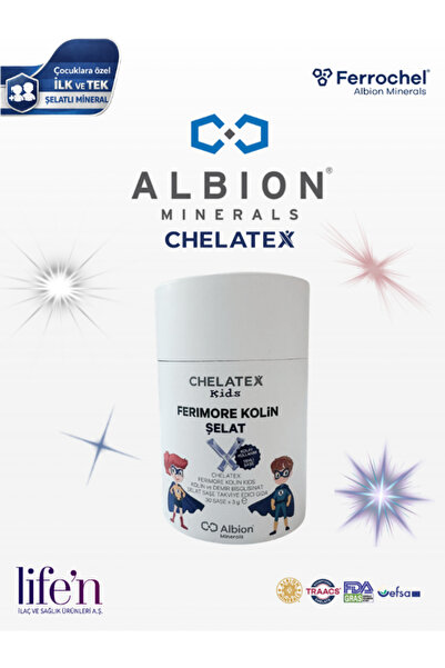Chelatex Ferimore Kids Kolin Demir Bisglisinat Şelat 30 Saşe – Albion Ferroch...