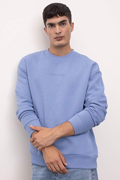 DeFacto Bedrucktes Box-Fit-Sweatshirt mit Rundhalsausschnitt X8282az24au