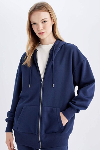 DeFacto Школа Повернення до школи Oversize Fit Капюшон з товстої тканини Базо...