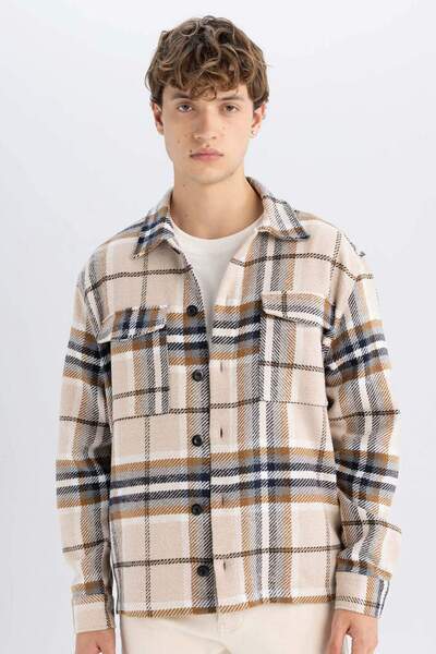 DeFacto Relax Fit Checkered Lumberjack Flannel Long Sleeve Shirt 3162886