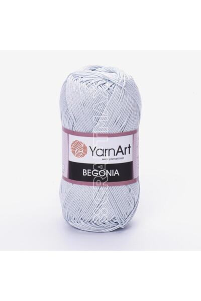Yarnart BEGONIA - Fir de tricotat manual mercerizat, albastru gheață-54462