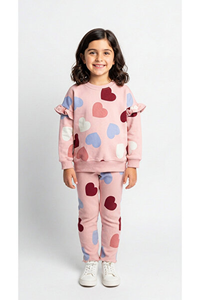 Booni Jooni Colorful Heart Printed Tracksuit Set