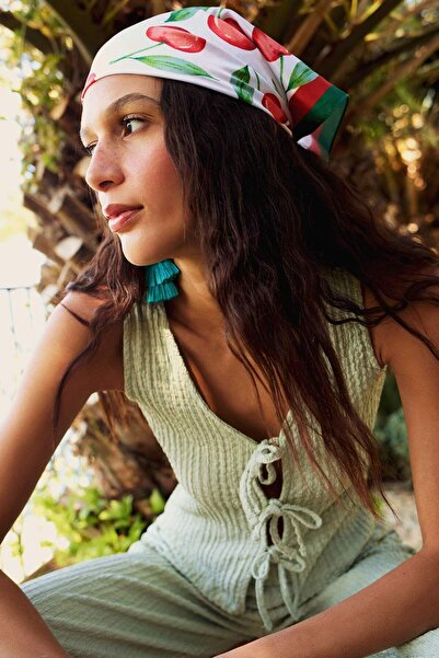 DeFacto Slim Fit Slim Fit V Neck Wrap Tie Front Sleeveless Blouse D3568Ax24Au