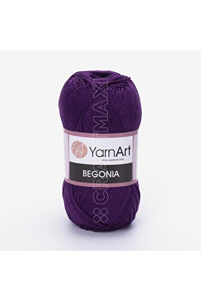 Yarnart بيجونيا - خيط حياكة يدوي مرسيريزي باللون الأرجواني الباذنجاني-5550