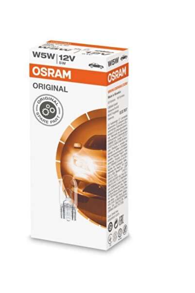 Osram 12v T10 W5w Dipsiz Park Gösterge Ampulü 10adet Orjinal 2825