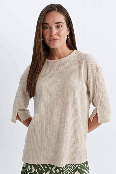 DeFacto Regular Fit Rundhalsausschnitt Halbarm T-Shirt D1103AX24AU