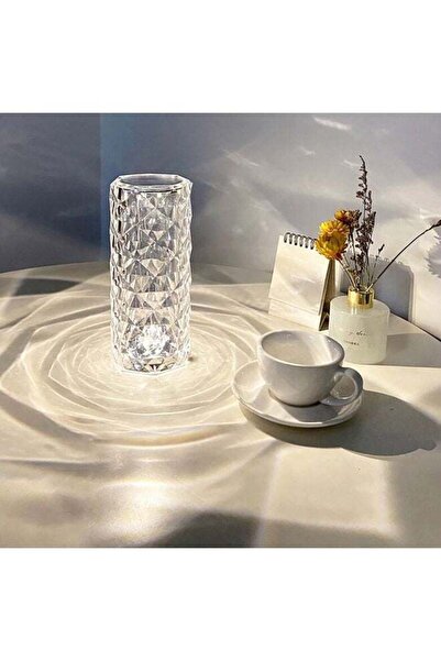 Arabest LED Crystal Diamond Table Lamp, Touch Control Bedside Light with 3D R...