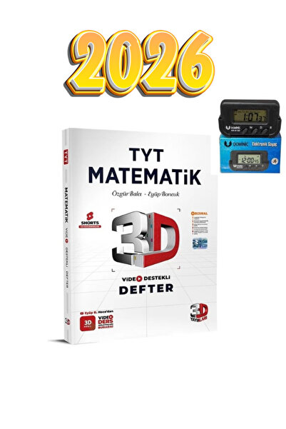 3D Yayınları 3D TYT MATEMATİK DEFTER VDD DEFTER KRONOMETRE HEDİYELİ