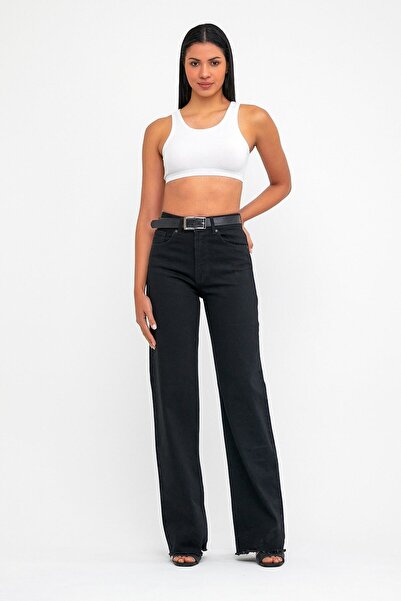 cracpot Siyah Wide Leg Pantolon
