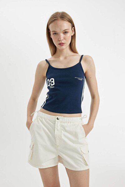 DeFacto Fıtted Spor cu imprimeu tricot texturat Atlet D4235AX24HS