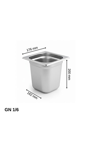 Üret Çelik ÜRET Standart Gastronom Küvet GN 1/6 200 mm 3,4 lt