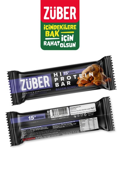 Züber Hi Protein Trial Pack 45g X 5 Pieces (Almond Butter, Cocoa, Peanut Butter, Hazelnut Butter)