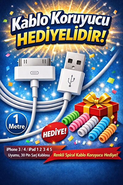 Inovaxis Apple iPhone 3/3G/3GS/4/4S iPod / iPad Uyumlu Data Kablosu - 30pin