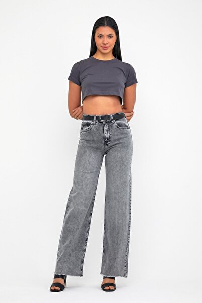 cracpot Wide Leg Likralı Pantolon
