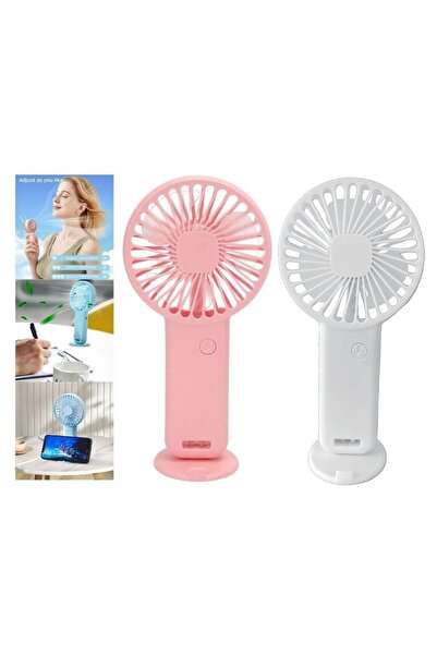 Genel Markalar 2 ADET MİNİ FAN,TELEFON TUTUCU,PORTATİF EL VANTİLATÖRÜ PEMBE,B...