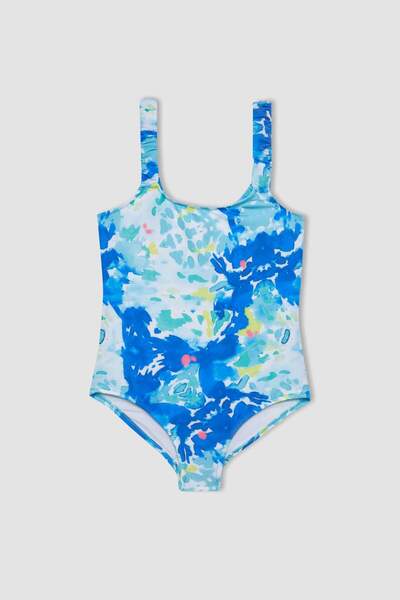 DeFacto Patterned Girl's Swimsuit - C4227A824HS