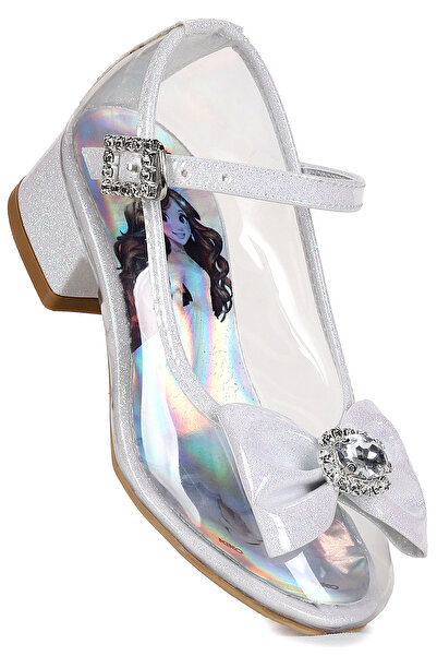 KARAMAZI حذاء Asel للفتيات ذو الكعب اللامع وشفاف