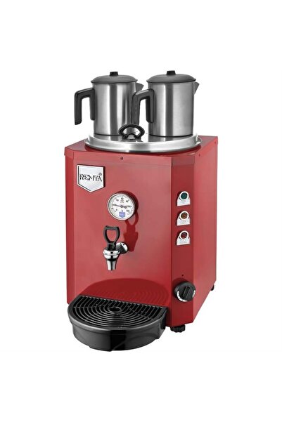 Remta Jumbo 15 Litre İki Demlikli Çay Kazanı Makinesi - Kırmızı