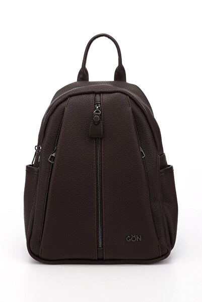 GÖNDERİ(R) Brown Heart Large Size Women's Backpack B6810