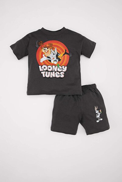 DeFacto Baby Boy 2 Piece Set Looney Tunes Combed Cotton Short Sleeve T-Shirt ...
