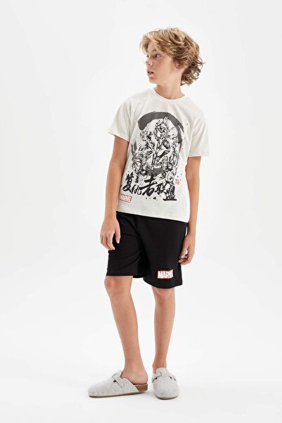 DeFacto Dečački Marvel Avengers pidžama set kratkih rukava i kratke hlače C55...