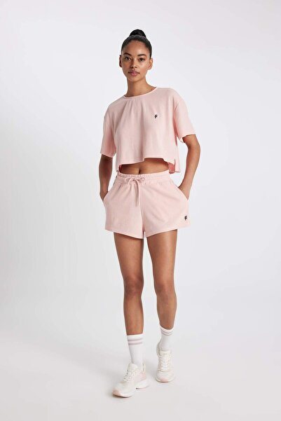 DeFacto Στάνταρ Σορτς Αθλητικό ίσιο πόδι Ριμπ πλέξη A9919AX24SM