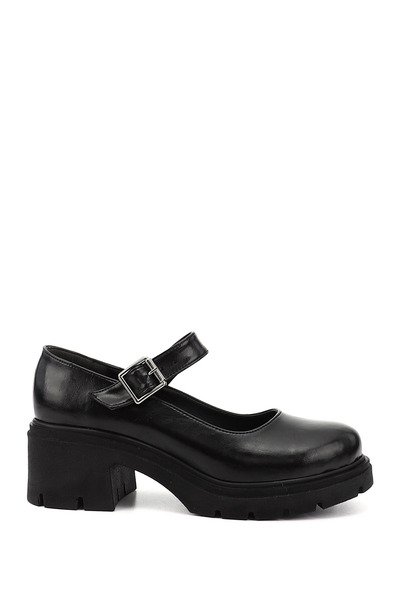 GÖNDERİ(R) Pantofi Mary Jane negri cu toc gros pentru femei