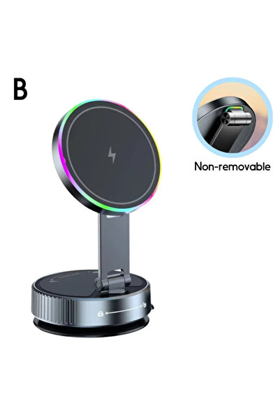 Choice3 حامل هاتف VIKEFON B2 للسيارة مزود بشاحن لاسلكي مغناطيسي RGB بقوة 15 و...