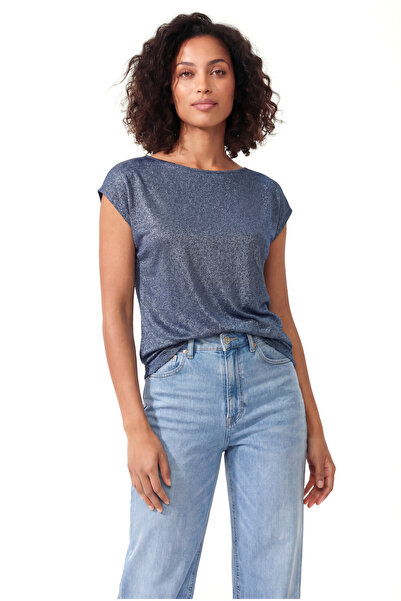 WESTMARK LONDON تي شيرت نسائي أسود-رمادي متعدد الألوان برقبة دائرية وأكمام قص...