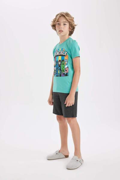 DeFacto Marvel Comics Boy's Pijama Set - Κοντό μανίκι και σορτς D1217a824sm