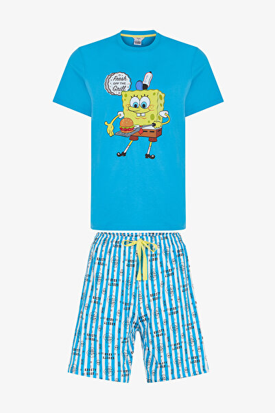 Penti Set de pijamale colorate pentru bărbați, cu pantaloni scurți Lic-Sponge...