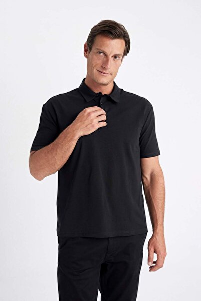 DeFacto New Regular Fit Basic Plain Short Sleeve Polo T-Shirt D4778Ax24Sm
