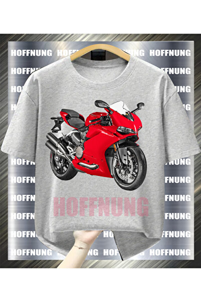 HOFFNUNG Unisex Short Sleeve Round Neck Motorcycle Helmets Print Solid Color ...