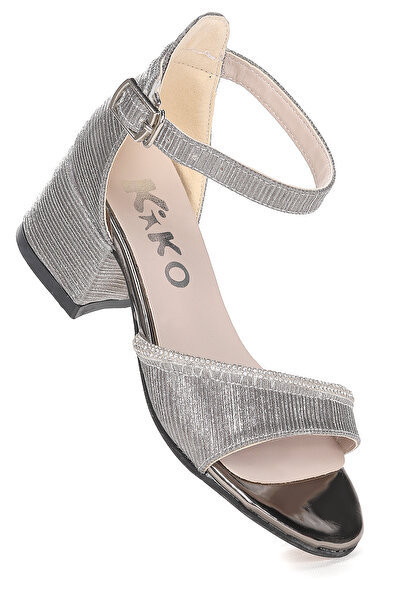 KARAMAZI Pantofi cu sandale cu toc de 4 cm pentru fete de zi cu dungi Elos