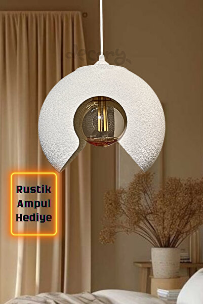 decory Omega Tasarım Beton Görünümlü Pinterest Tarzı Bohem Tekli Sarkıt Avize...