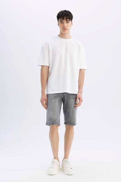 DeFacto εφαρμοστό Τζιν Σορτς Βερμούδα C2695ax24sm