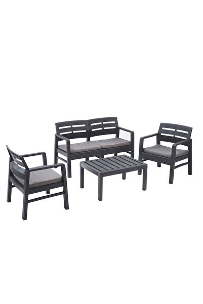 Progarden Set mobilier de grădină/terasă, JAVA, 4 piese, polipropilenă, canap...