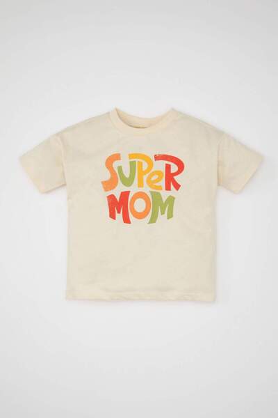 DeFacto Baby Boy Crew Neck Printed Short Sleeve T-Shirt C1328A524Sm