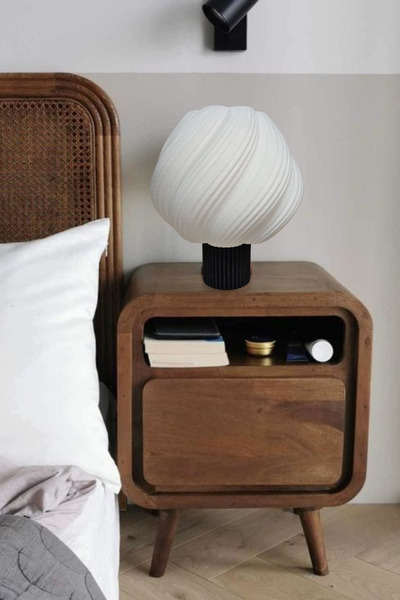 decory Creamy Modern Dokulu Abajur Tasarım Pinterest Tarzı Abajur (Bioplastik)