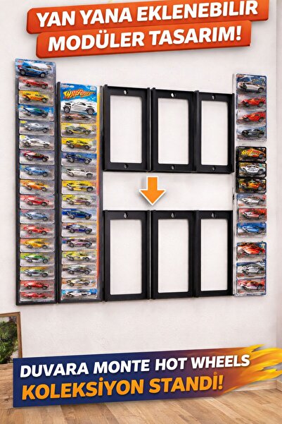 REJOY Hot Whels Duvara Monte Koleksiyon Standı – Modüler Uzatılabilir Tasarım