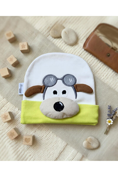 Nexvora Bebek Penye Pilot Şapka Unisex 3-6-9-12 Ay Mevsimlik Yumuşak Şapka