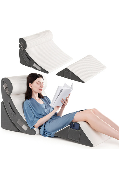 Linomag Set 4 perne ortopedice din spumă cu memorie, reglabile, suport pentru...