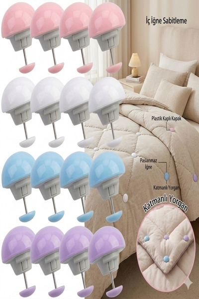 gogidigo aradığın o 4'lü Yorgan Nevresim Sabitleme Iğnesi Düğmeli Klips Çarşa...