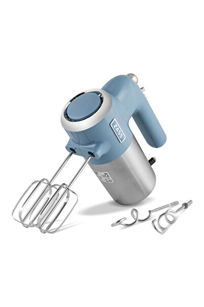 Zass Mixer de mana ZHM 15 Faded Denim, 500 W, 5 viteze + Turbo, accesorii inc...