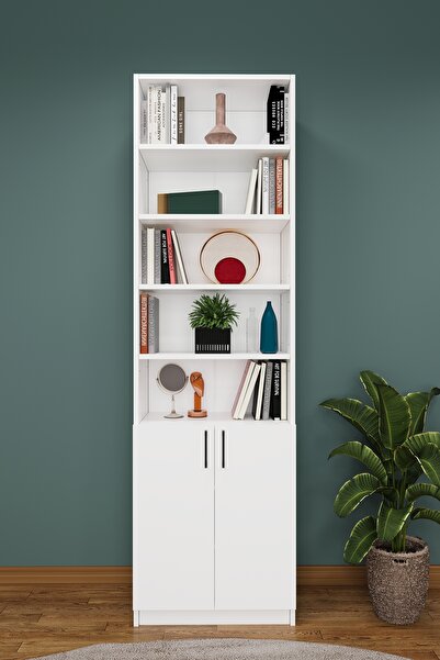 asratrend Modern Kapaklı Ayarlanabilir Ev Ofis Kitaplık %100 MDF Dekoratif Ki...