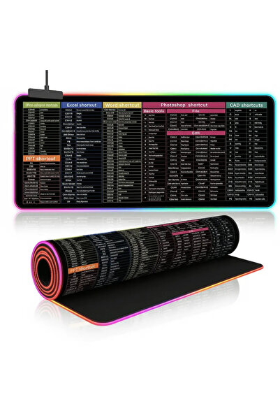 TnsAround Mousepad profesional pentru jocuri, cauciucat, 4 moduri de iluminar...