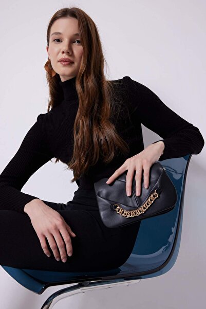 DeFacto Geantă de umăr din piele artificială cu lanț pentru femei C1198AXNS