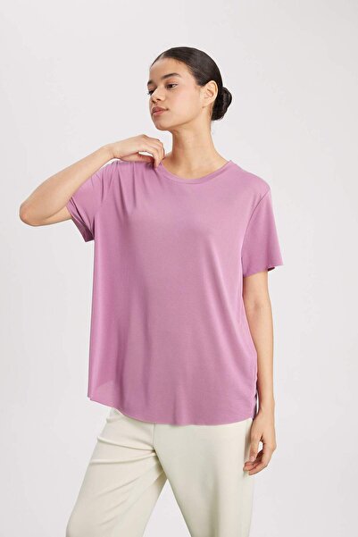 DeFacto DeFactoFit Oversize Modal Crew Neck Sportsman κοντομάνικο μπλουζάκι B...