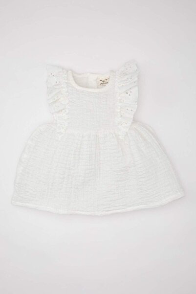 DeFacto Sleeveless Muslin Dress Baby Girl C4494A524Sm