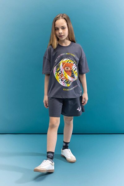 DeFacto Baskılı Şort Kız Çocuk C5285A824SM